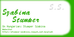 szabina stumper business card
